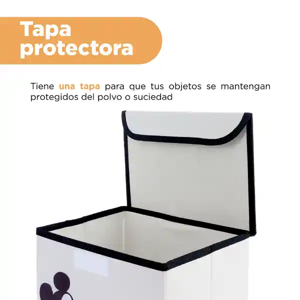 Organizador de Tela Para Almacenamiento Con Tapa S Beige Miniso