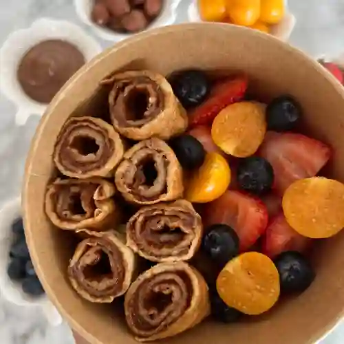 Bowl Rolls de Crepes + Nutella Saludable