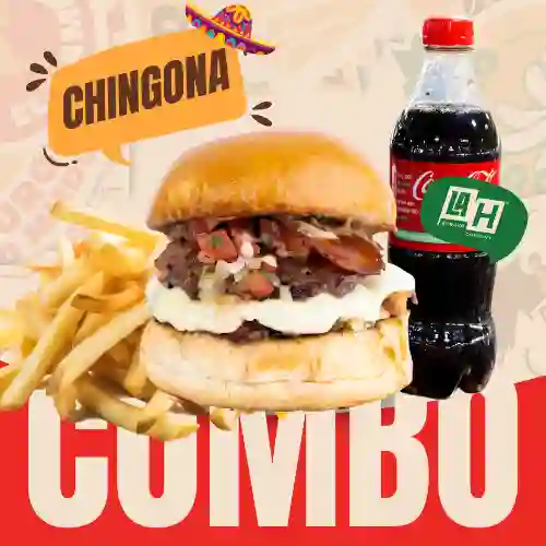 Combo Hamburguesa Chingona + Bebida