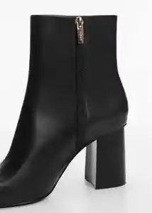 Botines Guindo Negro Talla 37 Mujer Mango