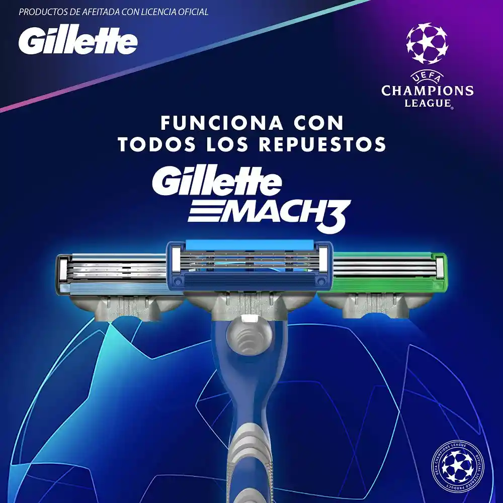 Gillette Mach3 Turbo Máquina Para Afeitar Recargable 1 Unidad