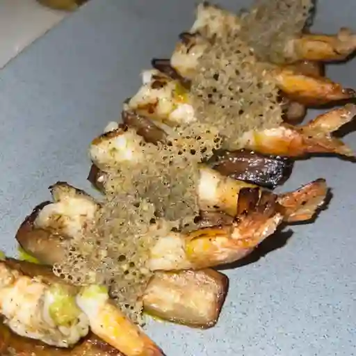Langostinos al zaatar