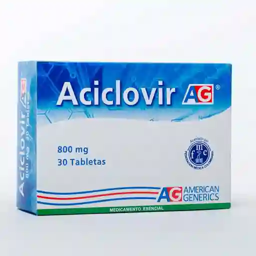 Aciclovir American Generics Tabletas 800Mg