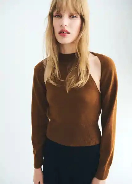 Jersey Double Camel Talla S Mujer Mango