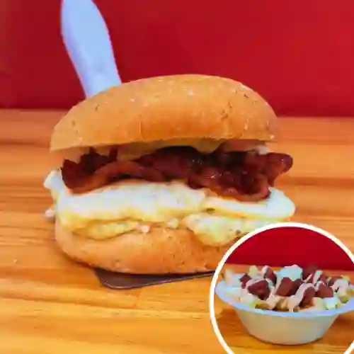 Combo Hamburguesa Doble Queso y Tocineta