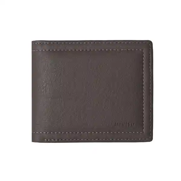 Billetera de Hombre Básica Gris Serie Miniso