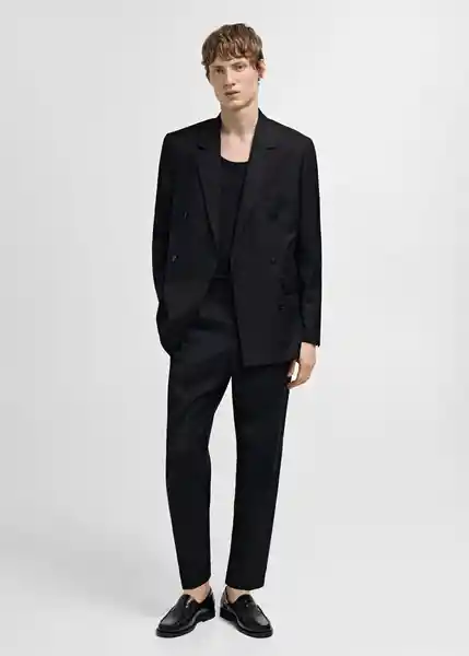 Pantalón Boston Negro Talla 40 Hombre Mango