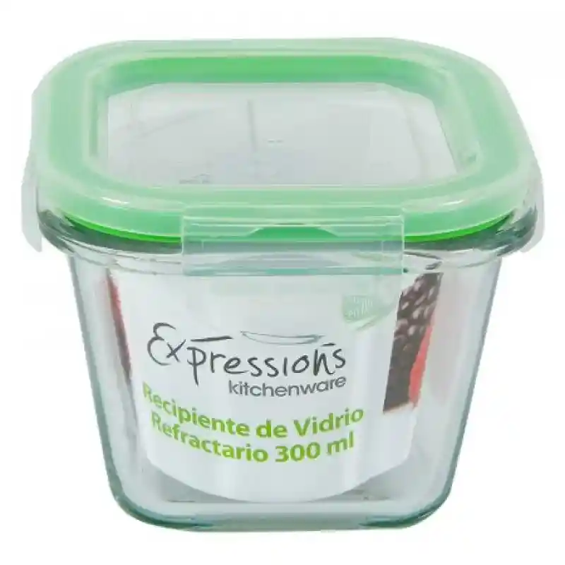 Expressions Home Recipiente Refractario Cuadrado 300 Ml Lsq7