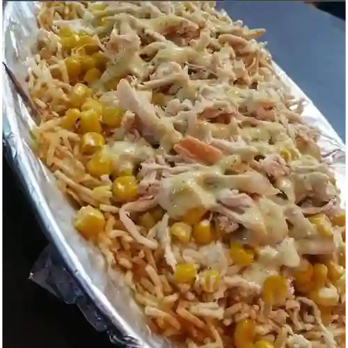 Mazorca Degranada con Pollo Desmenuzado