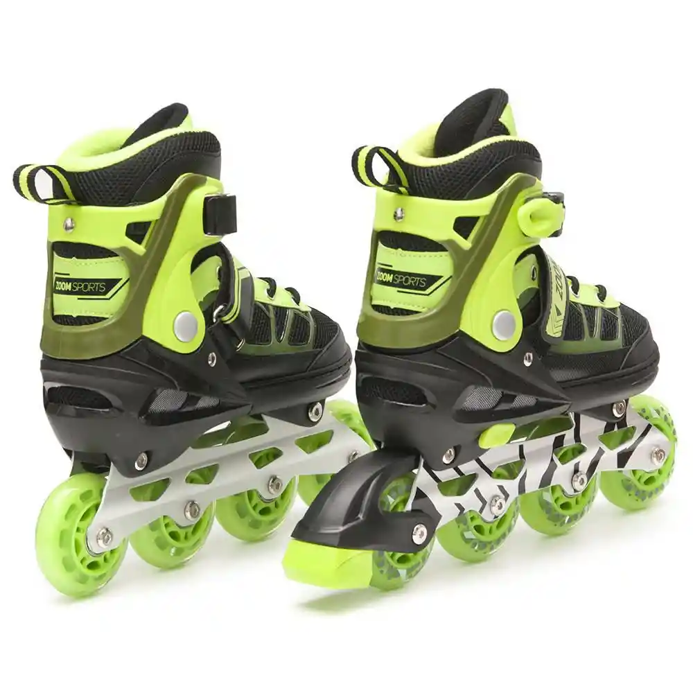 Zoom Sports Patines Electric Verde Talla M 34-37 cm