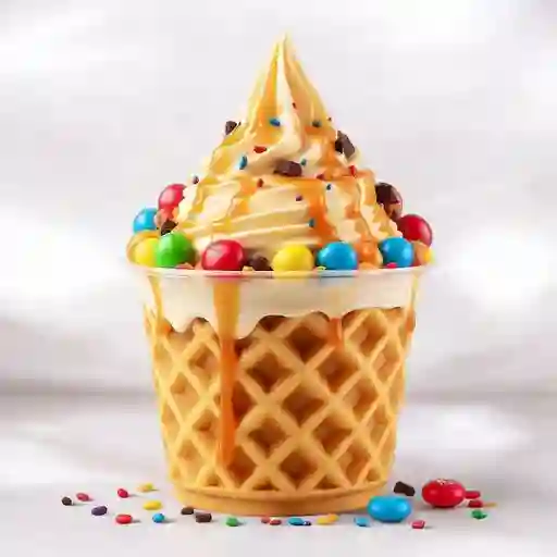Bubble Waffle De Vainilla En Vaso