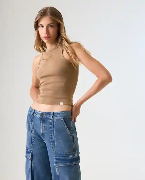 Camiseta Mujer Beige Talla XS 602G009_BEI151220 Americanino