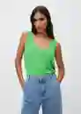 Top Bobar Verde Talla S Mujer Mango