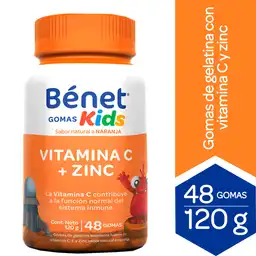 Vitamina C  Benet Gomas Kids De+ Zinc Sabor A Naranja