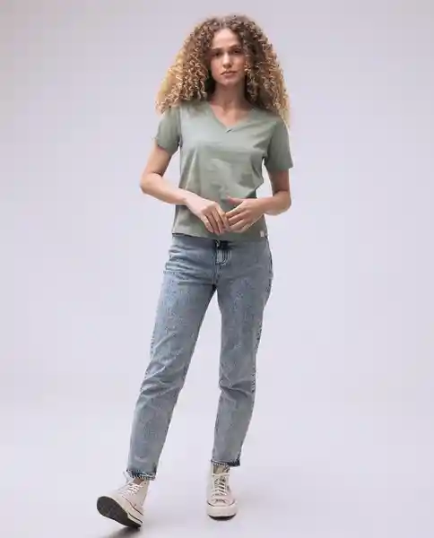  Camiseta Mujer Verde Talla Xs 600D002 AMERICANINO 