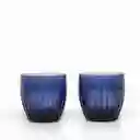 Set Vaso Olympia Azul Oscuro Ambiente Gourmet