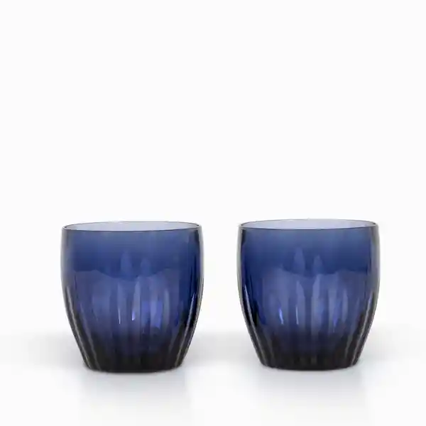 Set Vaso Olympia Azul Oscuro Ambiente Gourmet