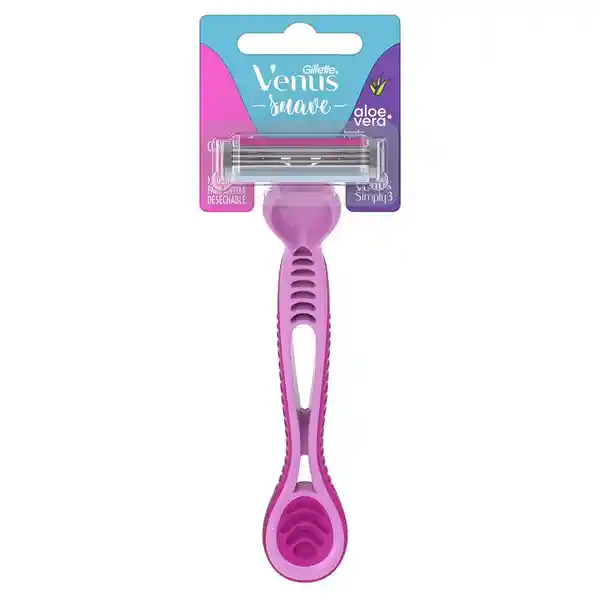 GILLETTE Venus Suave Cuchilla de Afeitar Mujer Depilación Coporal al Ras Máquina de Afeitar Mujer 1 Ud