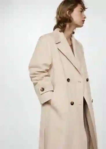 Saco Trench Angela Beige Talla S Mujer Mango