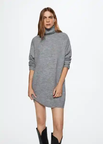 Vestido Taldora Gris Talla Xs Mujer Mango