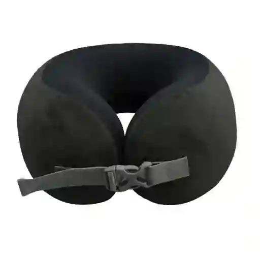 Almohada Para Viaje Espuma Viscoelástica Ajustable Negra Miniso