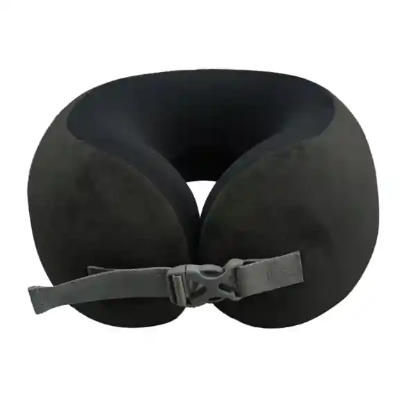 Almohada Para Viaje Espuma Viscoelástica Ajustable Negra Miniso