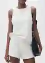 Short Goose Off White Talla S Mujer Mango