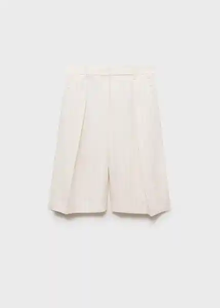 Bermuda Camberra Offwhite Talla 36 Mujer Mango