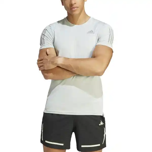 Adidas Camiseta Own The Run Tee Para Hombre Gris Talla L