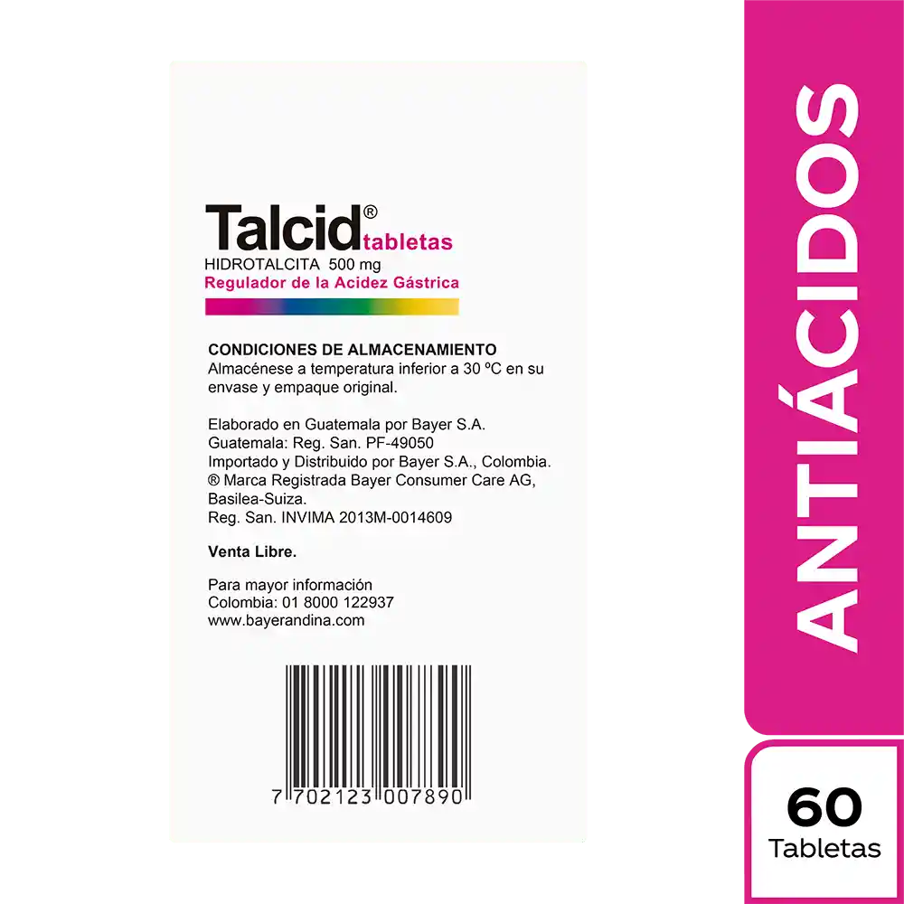 Talcid Cereza Caja x 60 tab