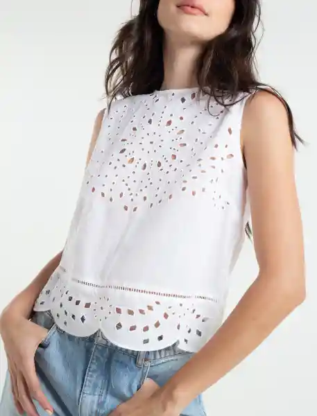 Camisa Crudo Puro Claro Mujer Talla L Naf-Naf 