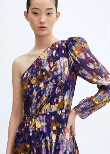 Vestido Showy Morado Talla 24 Mujer Mango