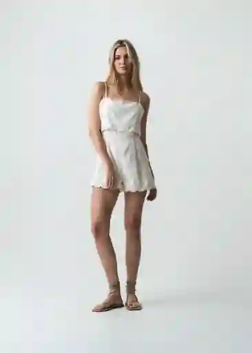 Enterizo Lulu Crudo Marfil Claro Talla S 462G385 Naf Naf
