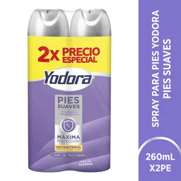 Yodora Desodorante en Spray para Pies Suaves Fragancia a Manzanilla 