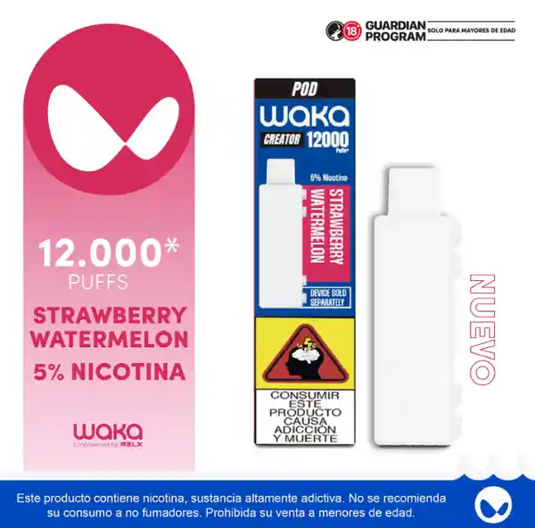 Waka Vapeador Creator Pod Fresa Sandia 5% 12K