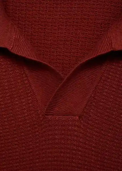 Camiseta Polo Fluid Cereza Talla M Hombre Mango