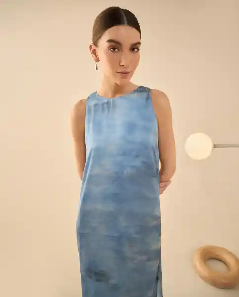 Vestido Azul Suave Claro Talla XL 492G001 Esprit
