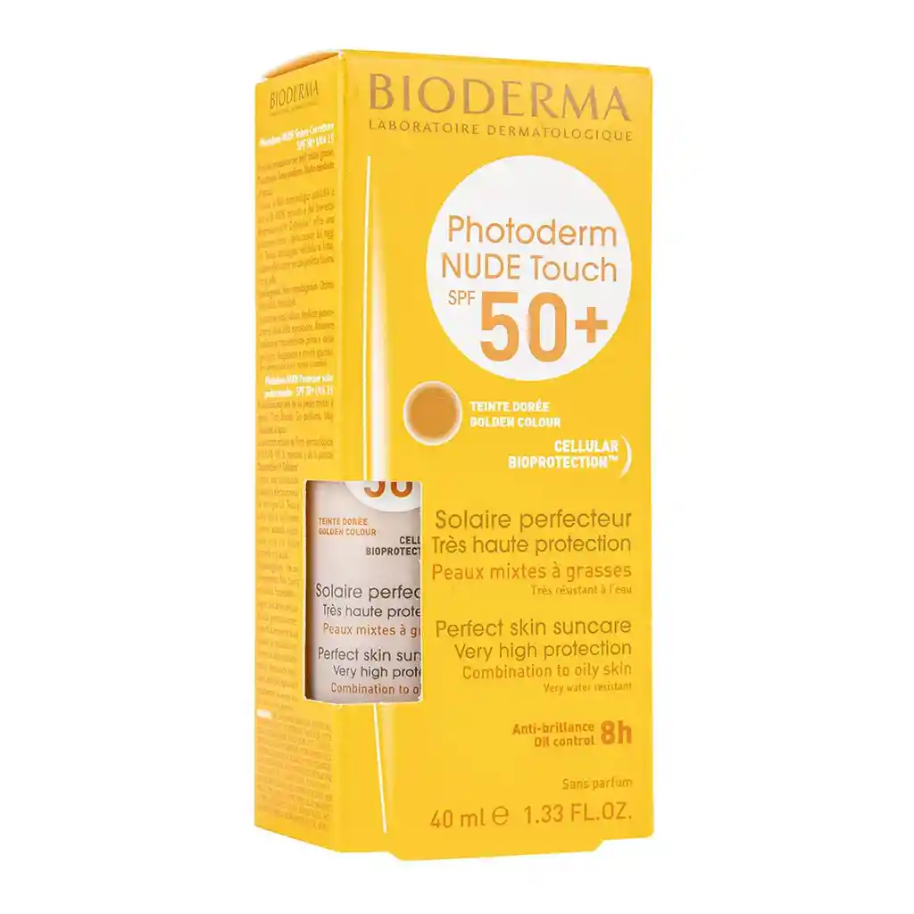 Bioderma-Photoderm Protector Solar Nude Touch SPF 50+ Tono Dorado