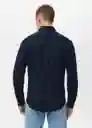 Camisa Twill Navy Talla M Hombre Mango
