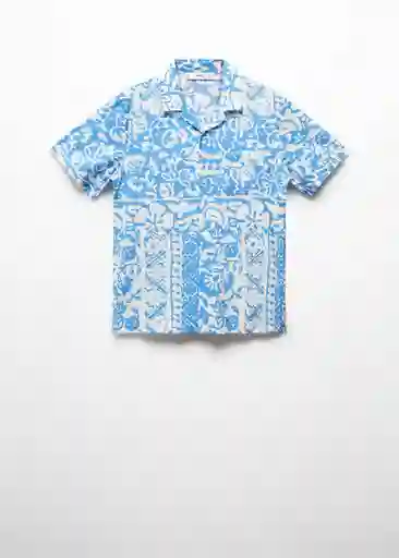 Camisa Altea Celeste Talla XL Hombre Mango