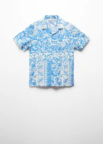 Camisa Altea Celeste Talla XL Hombre Mango