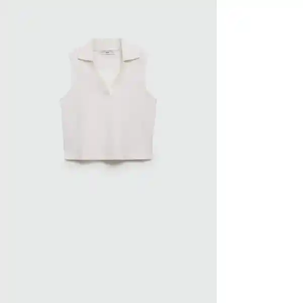 Camisa Polo Polo-h Offwhite Talla S Mujer Mango