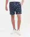 Short Boat Print Swimwear Azul Dark Ultraoscuro T M Chevignon