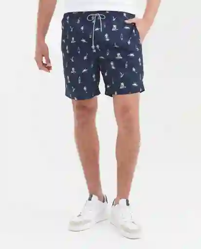 Short Boat Print Swimwear Azul Dark Ultraoscuro T M Chevignon