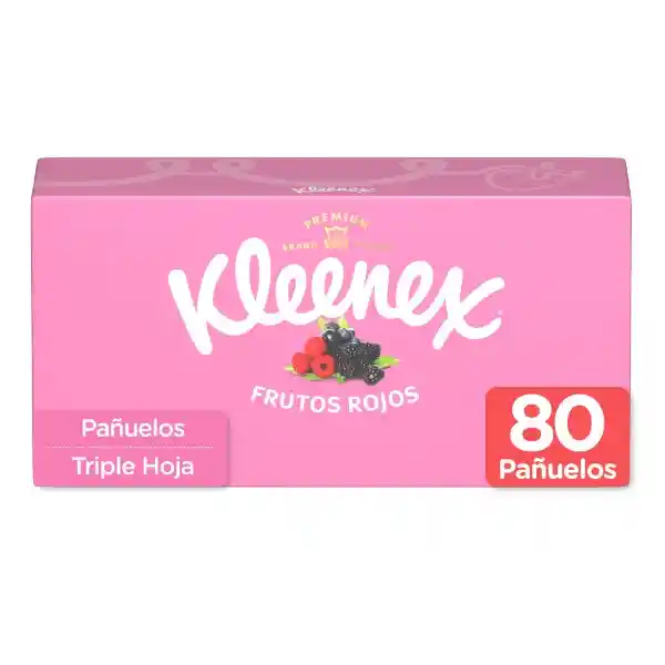Pañuelos Faciales Kleenex Aromas Frutos Rojos 80 Und