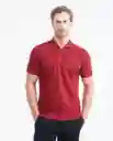 Camiseta Polo Zipper Rojo Marsala Ultraoscuro Talla XS Chevignon