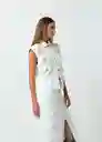 Chaleco Natu Mujer Crudo Marfil Claro Talla S 422G302 Naf Naf
