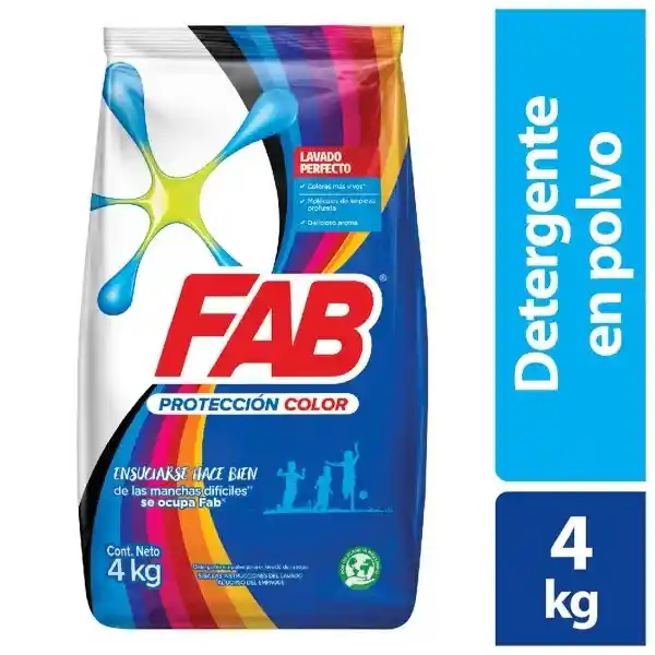 Fab Detergente Polvo Proteccion Color + Vivos