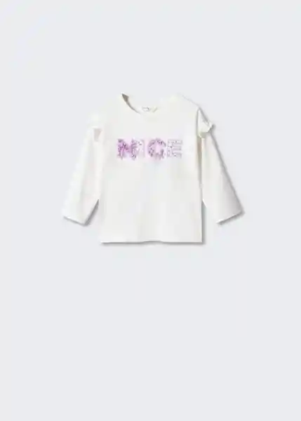 Camiseta Nice Off White Talla 66 Niña Mango