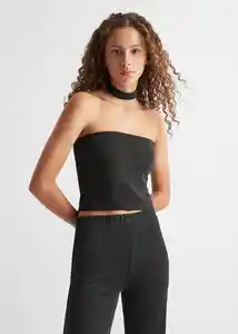 Top Glam Negro Talla 19 Teen Niñas Mango